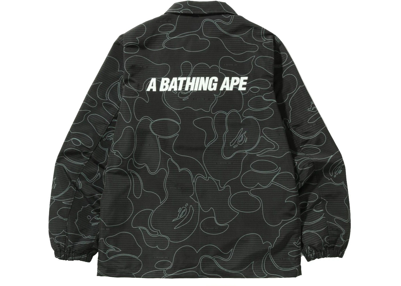 BAPE Text Code Camo Coach Jacket Black