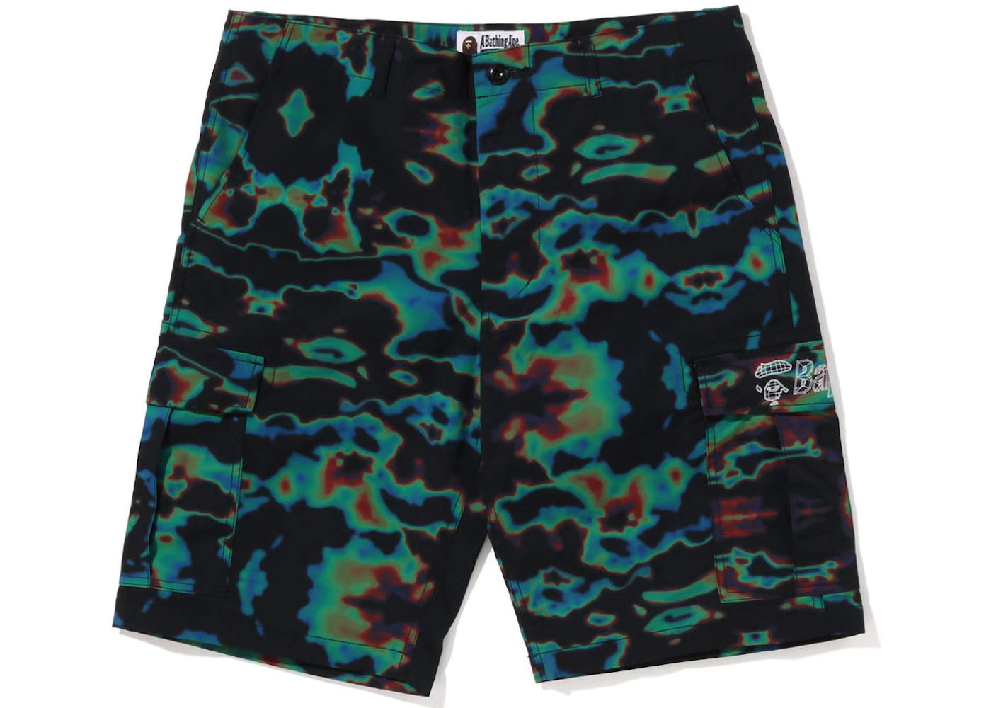 BAPE Thermography Cargo Shorts Black