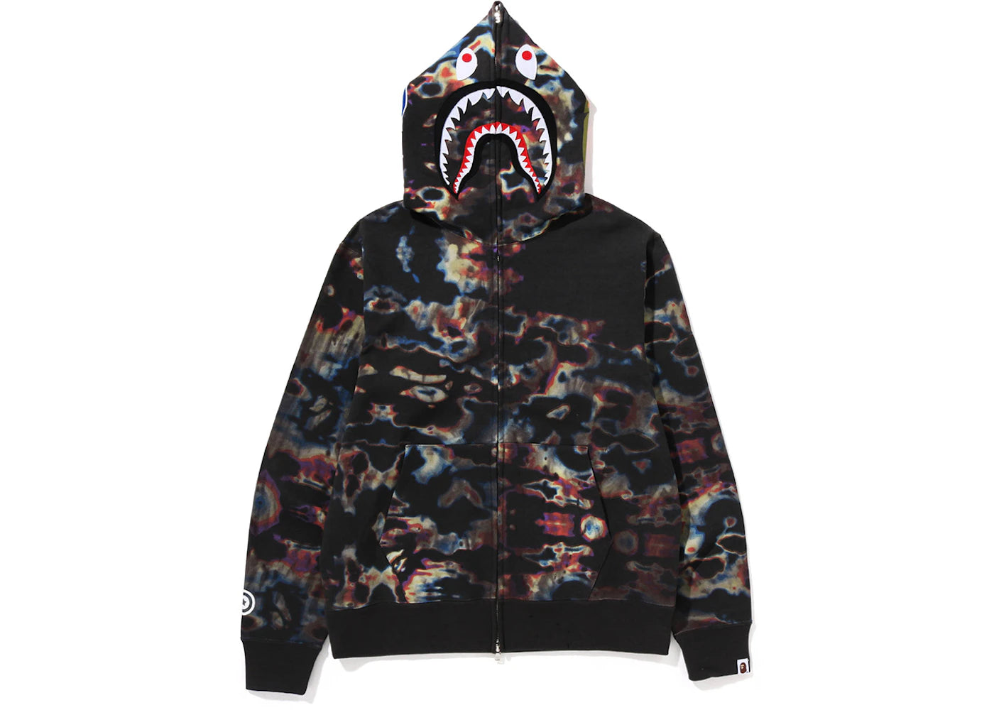 BAPE Thermography Shark Full Zip Hoodie Black