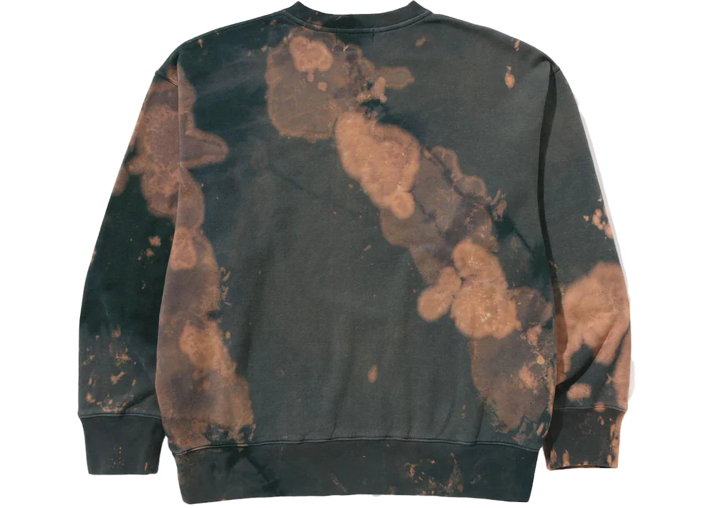BAPE Tie Dye Ape Head Relaxed Fit Crewneck Sweatshirt Beige