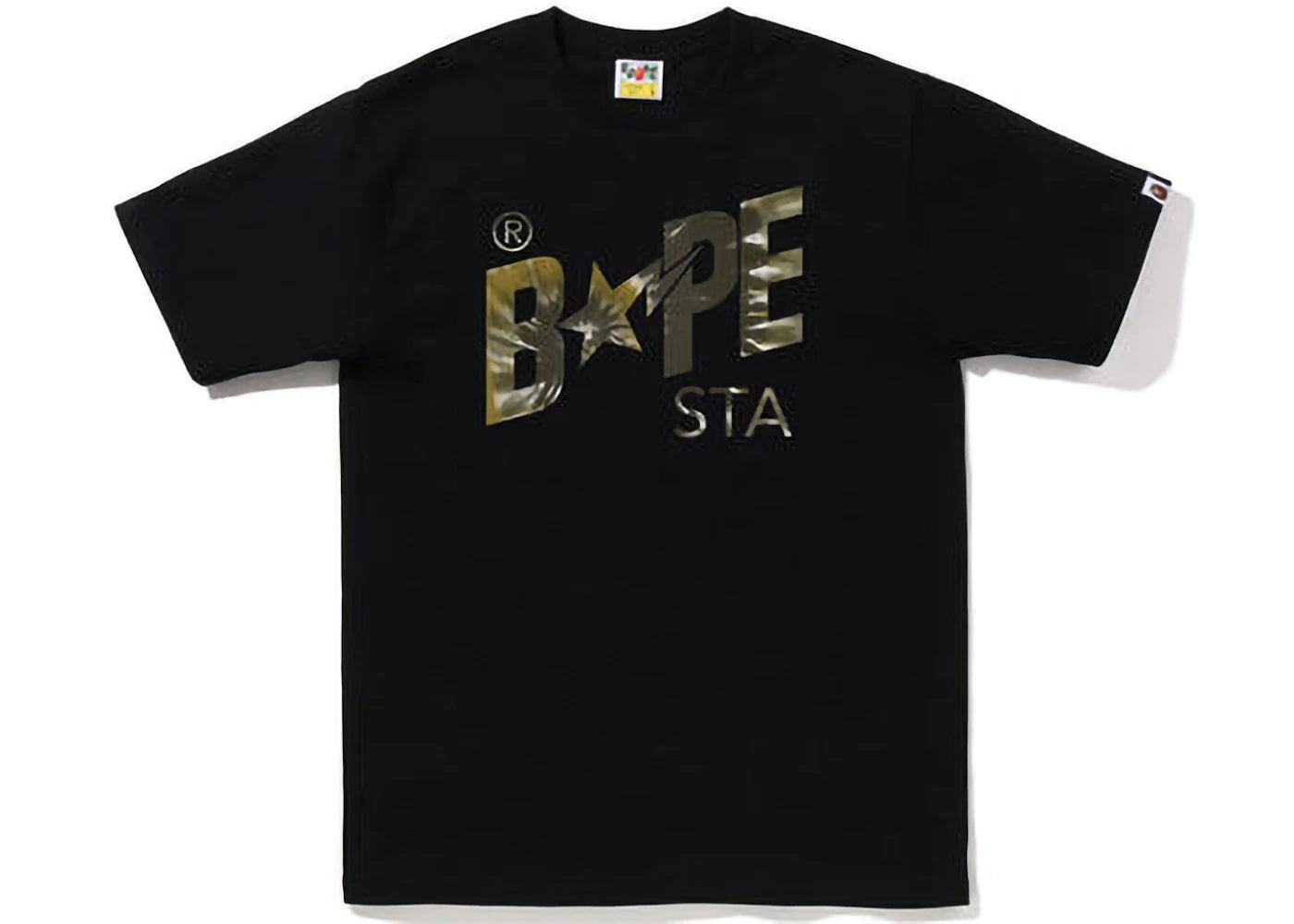 BAPE Tie Dye Bape Sta Logo Tee Black Black