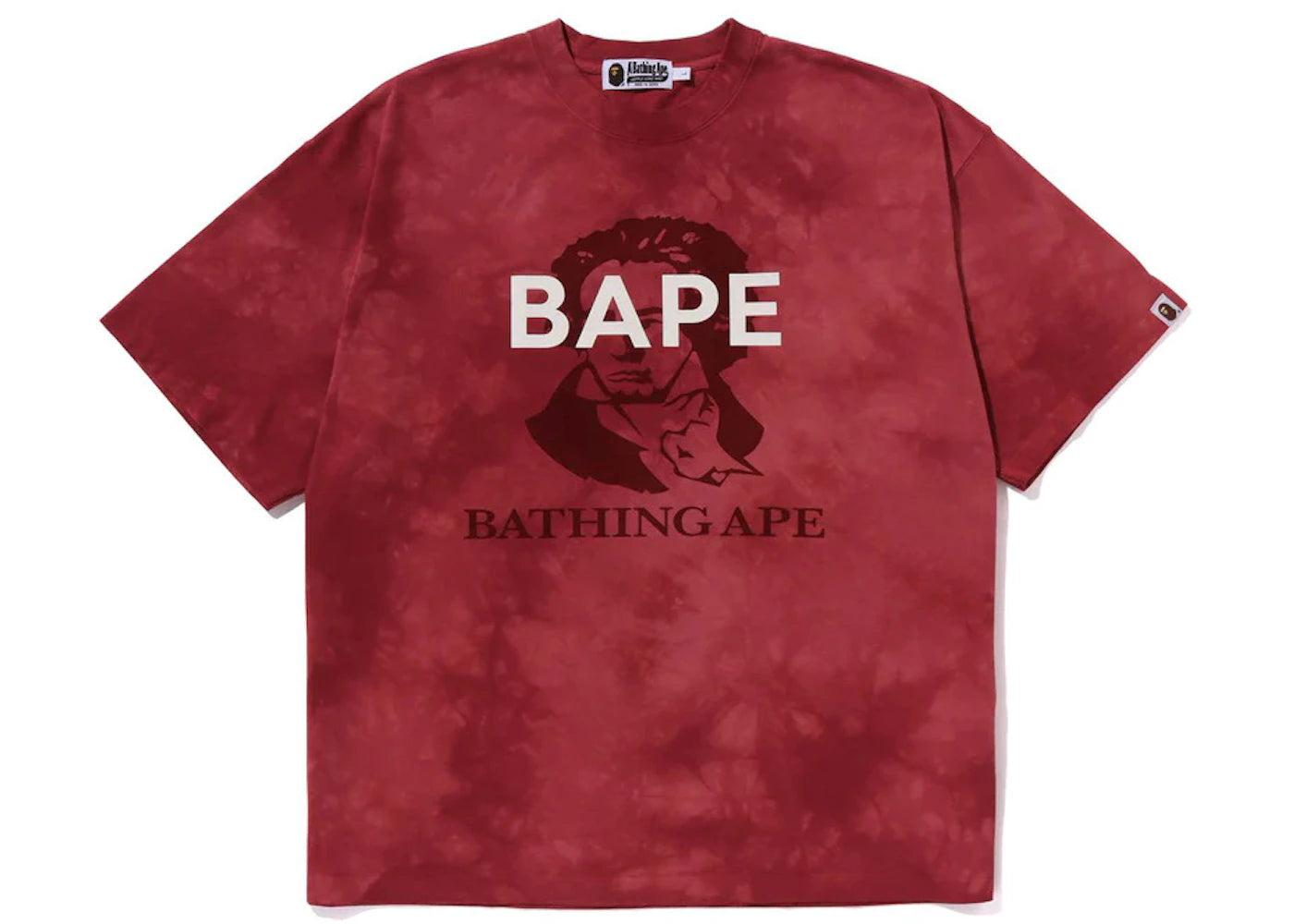 BAPE Tie Dye Bathing Ape Tee Red