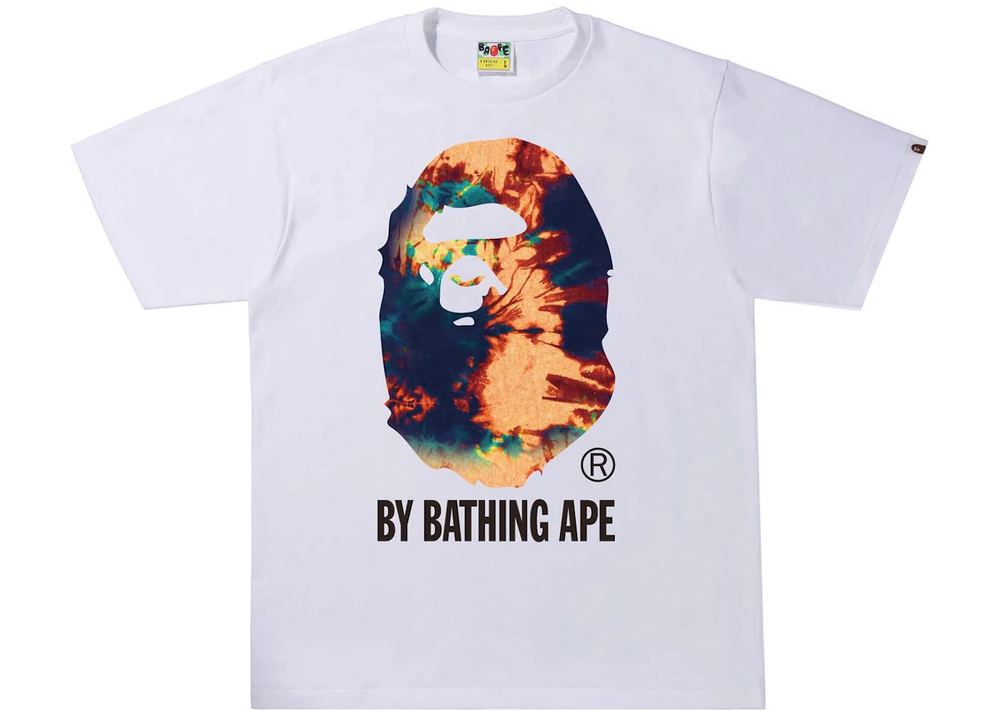 BAPE Tie Dye By Bathing Ape Tee White/Navy