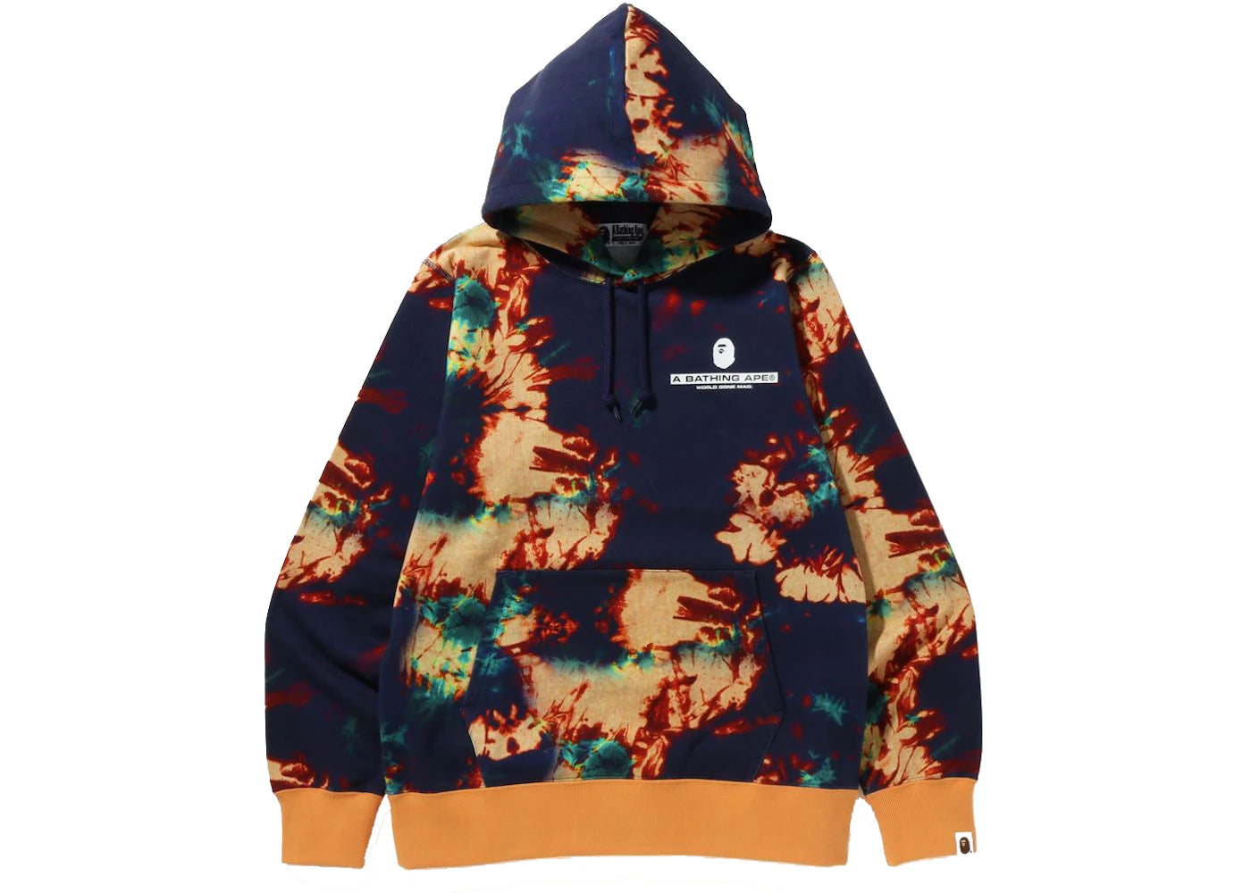 BAPE Tie Dye Pullover Hoodie Navy