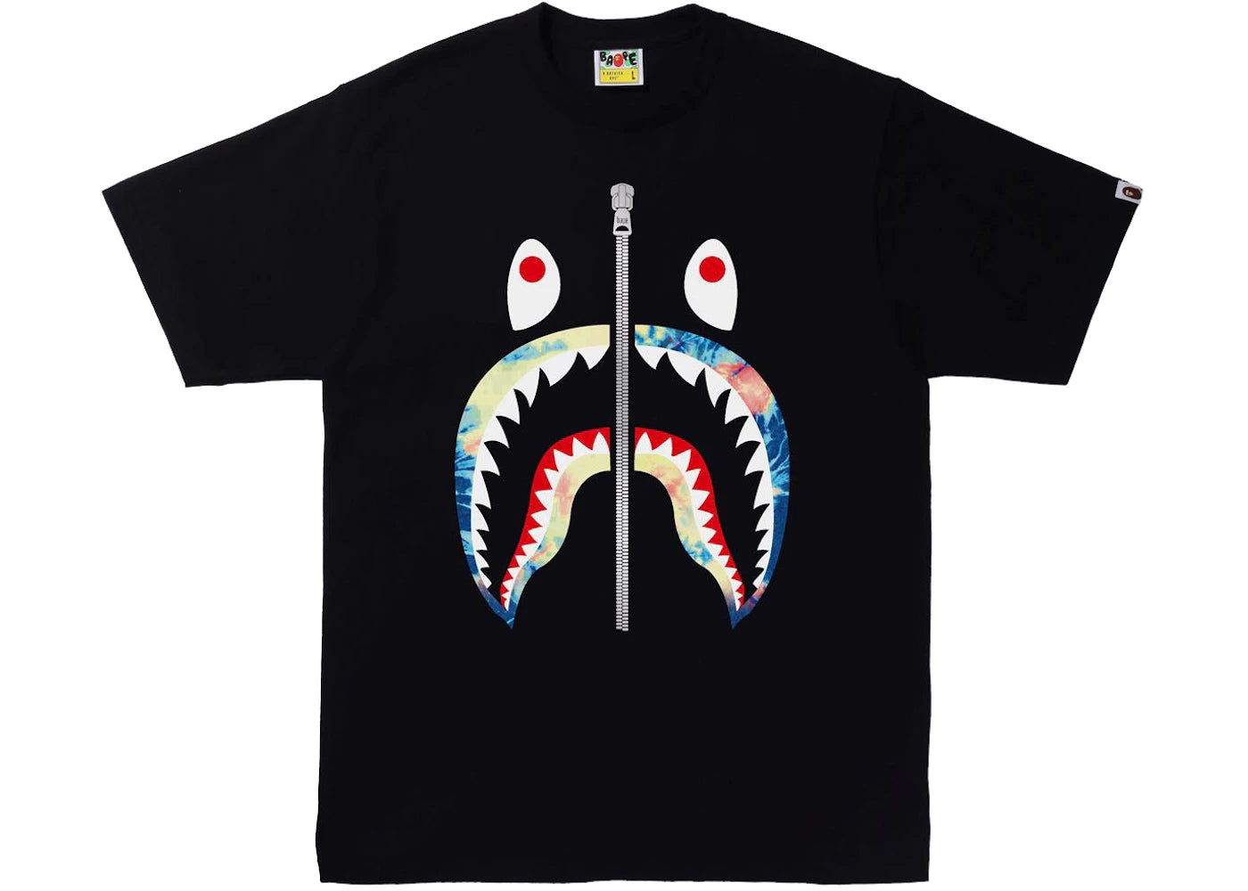 BAPE Tie Dye Shark Tee Black/Multi