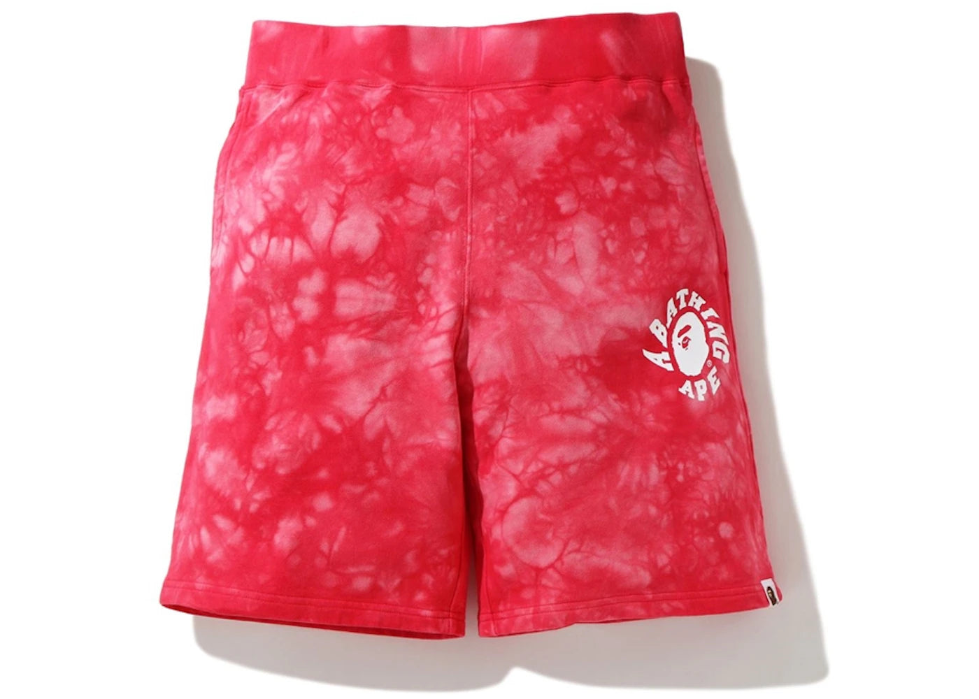 BAPE Tie Dye Sweat Shorts Red