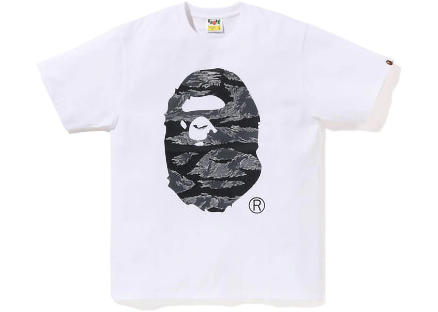 BAPE Tiger Camo Ape Head Tee White