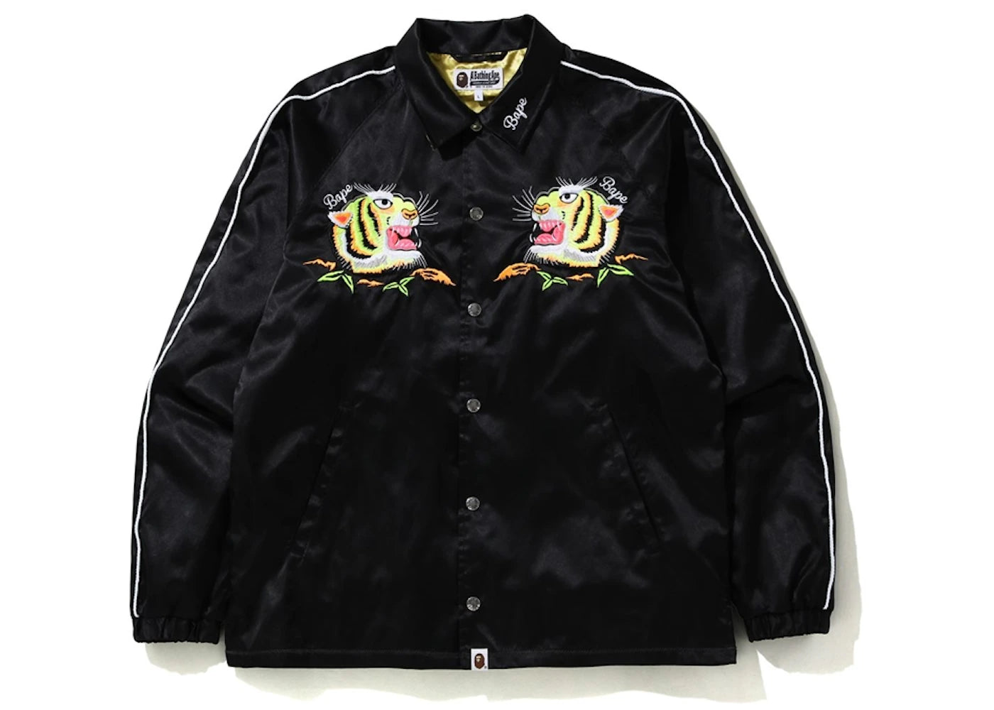 BAPE Tiger Embriodery Coach Jacket Black