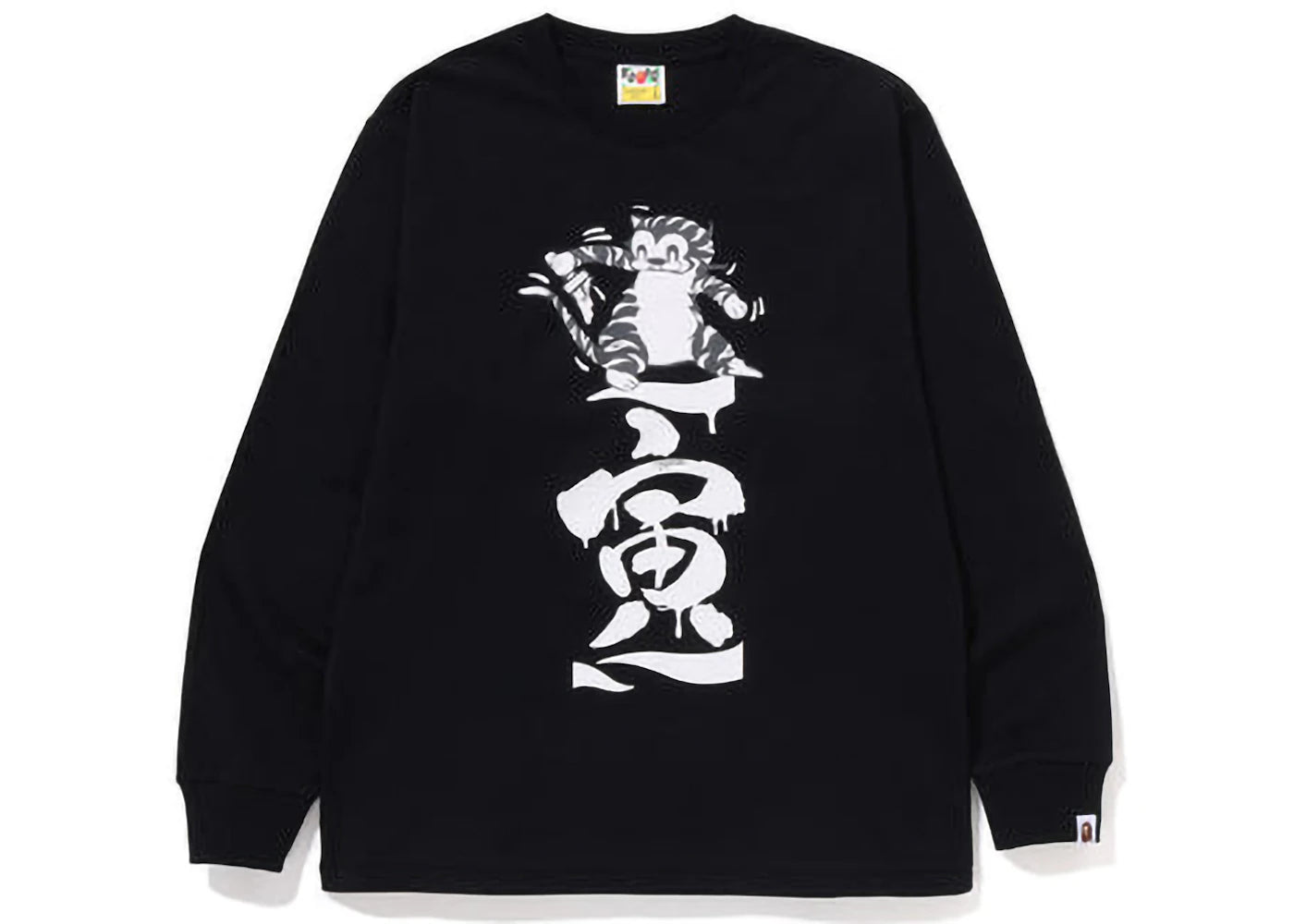 BAPE Tiger Graphic L/S Tee Black