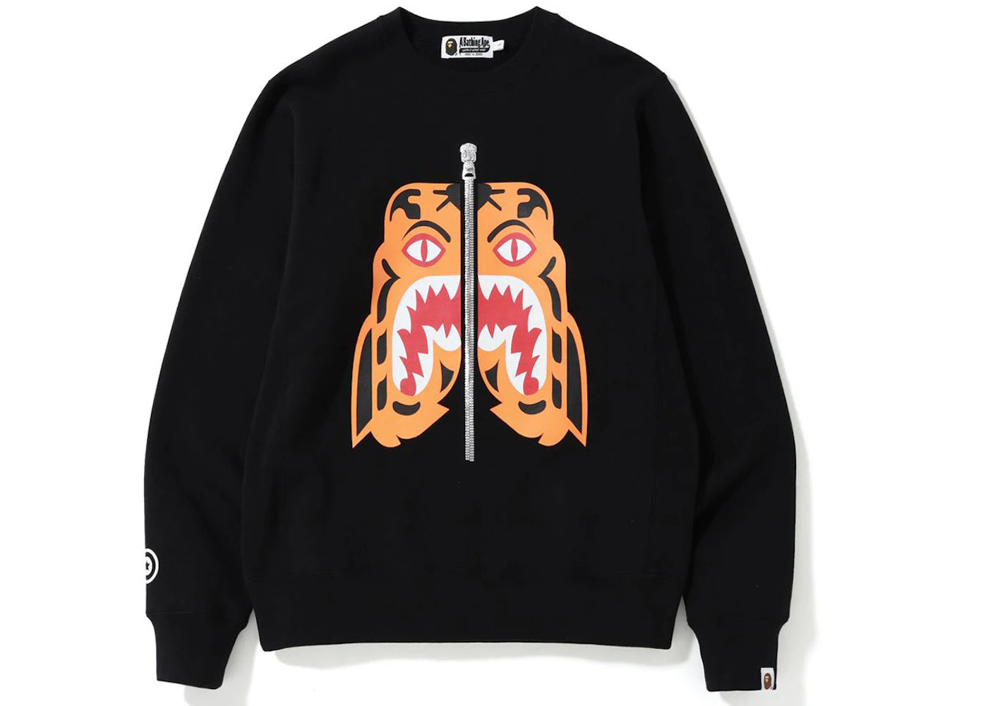 BAPE Tiger Heavy Weight Crewneck (FW19) Black