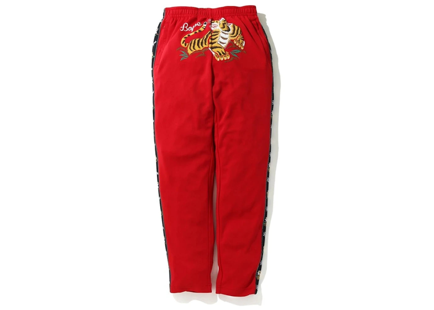 BAPE Tiger Jersey Pants Red