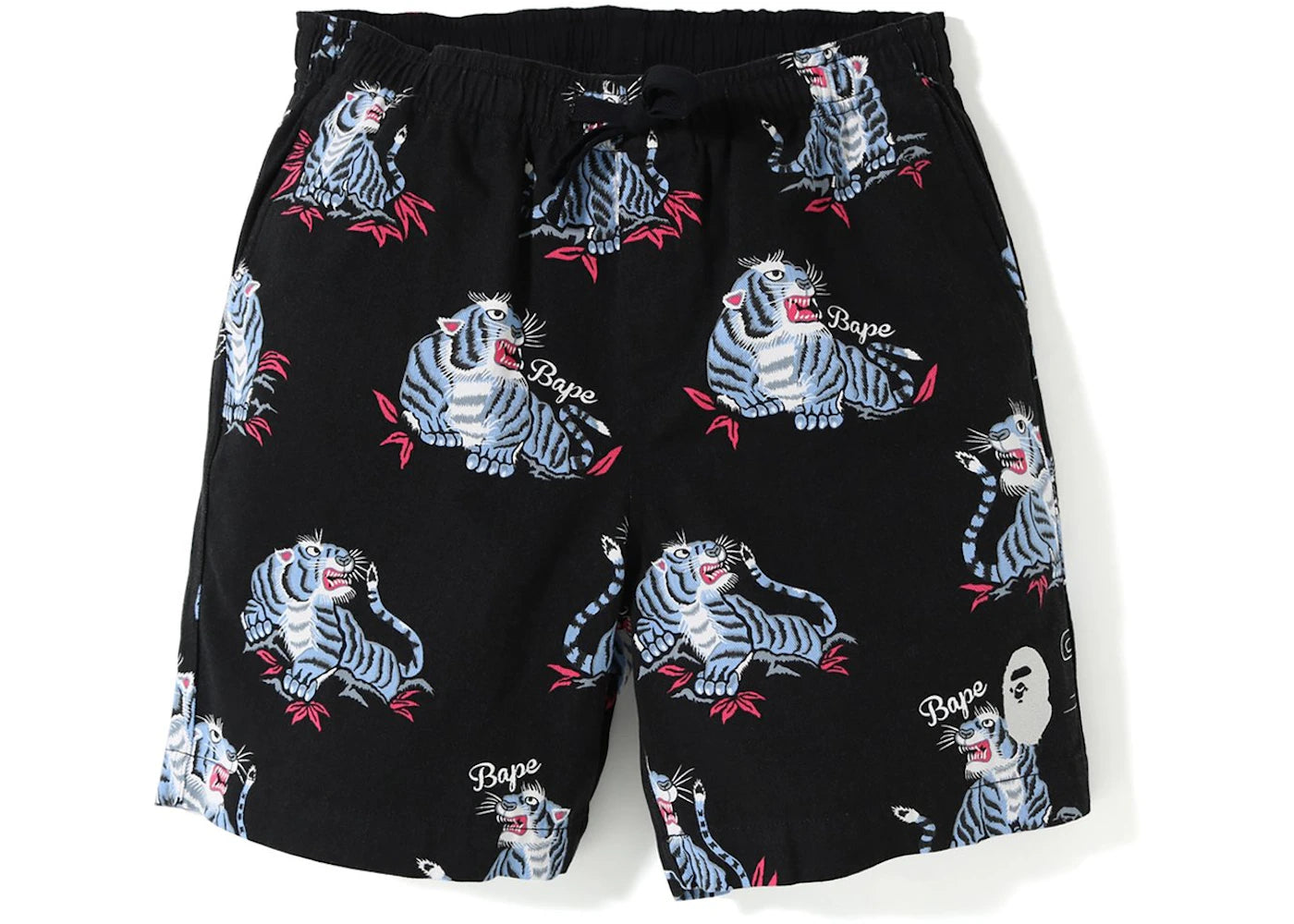 BAPE Tiger Pattern Shorts Black