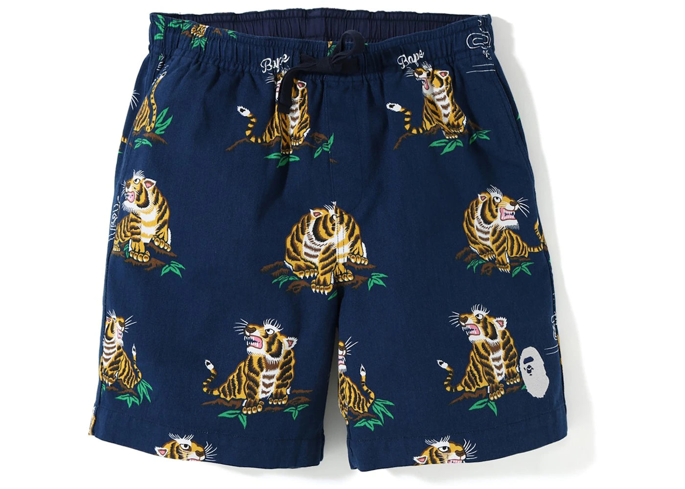 BAPE Tiger Pattern Shorts Navy