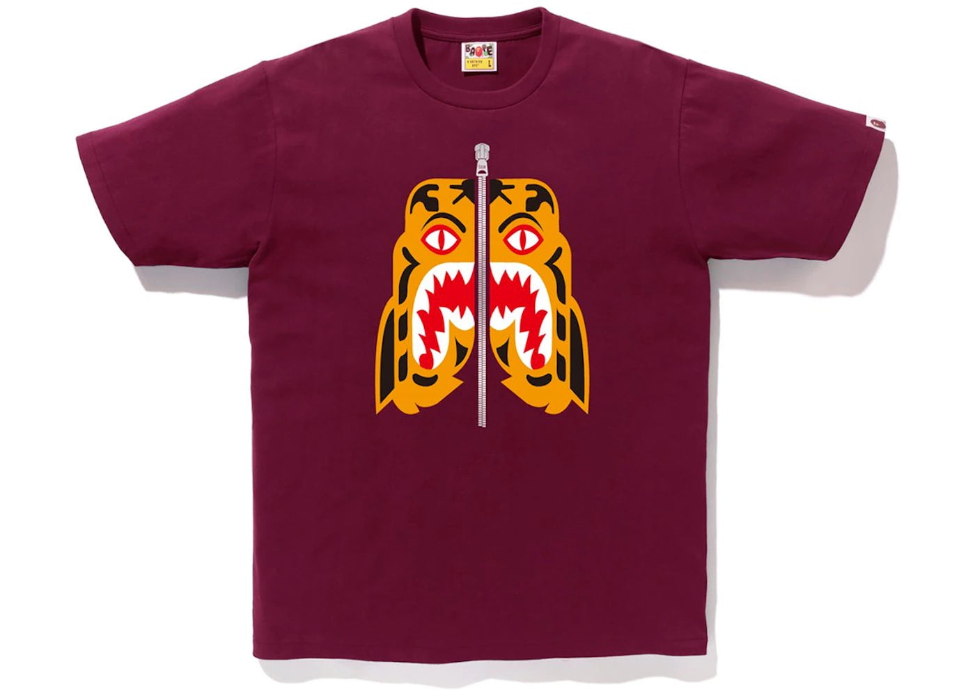 BAPE Tiger Tee Burgundy