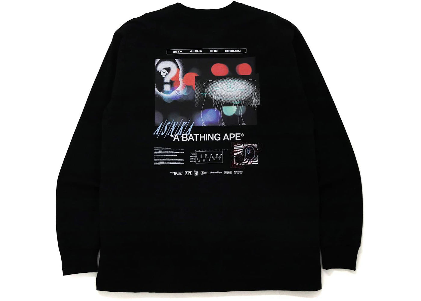 BAPE Time To Sleep Relaxed Fit L/S Tee Black