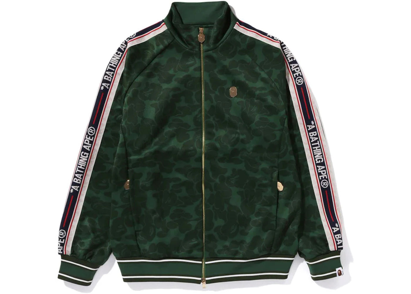 BAPE Tonal Solid Camo Track Jacket Green