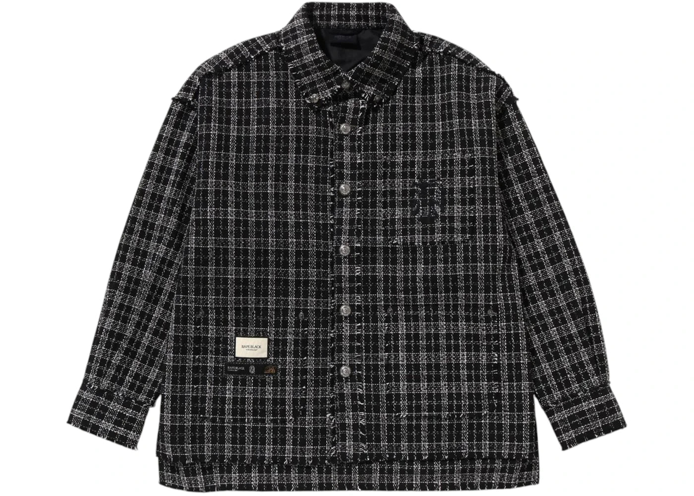 BAPE Tweed Checker Shacket Black