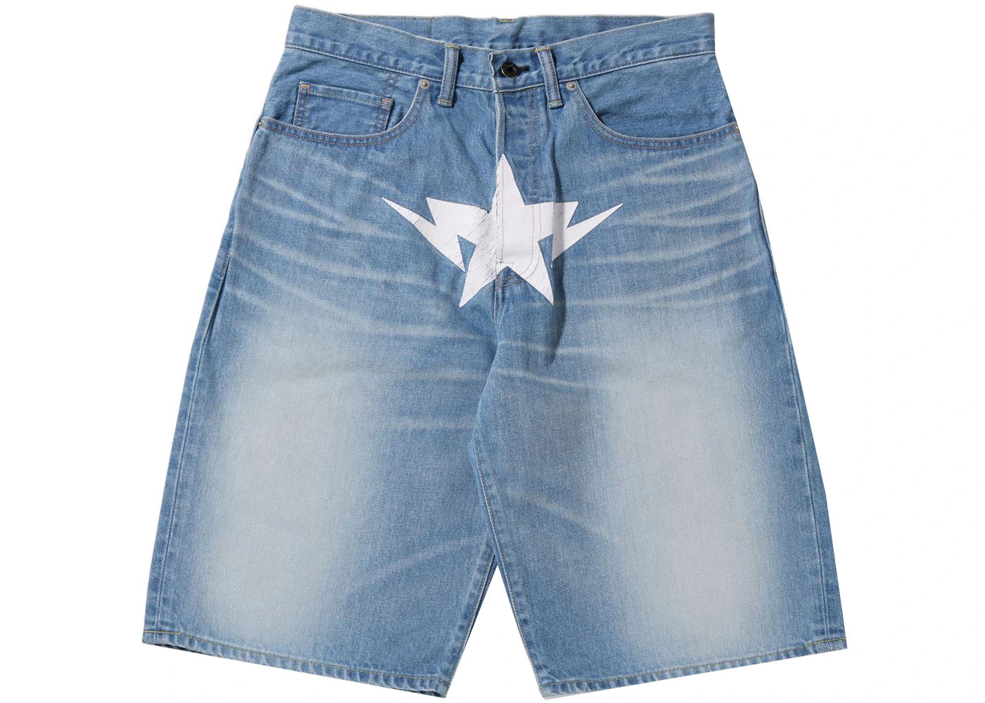 BAPE Twin Sta Denim Shorts Indigo