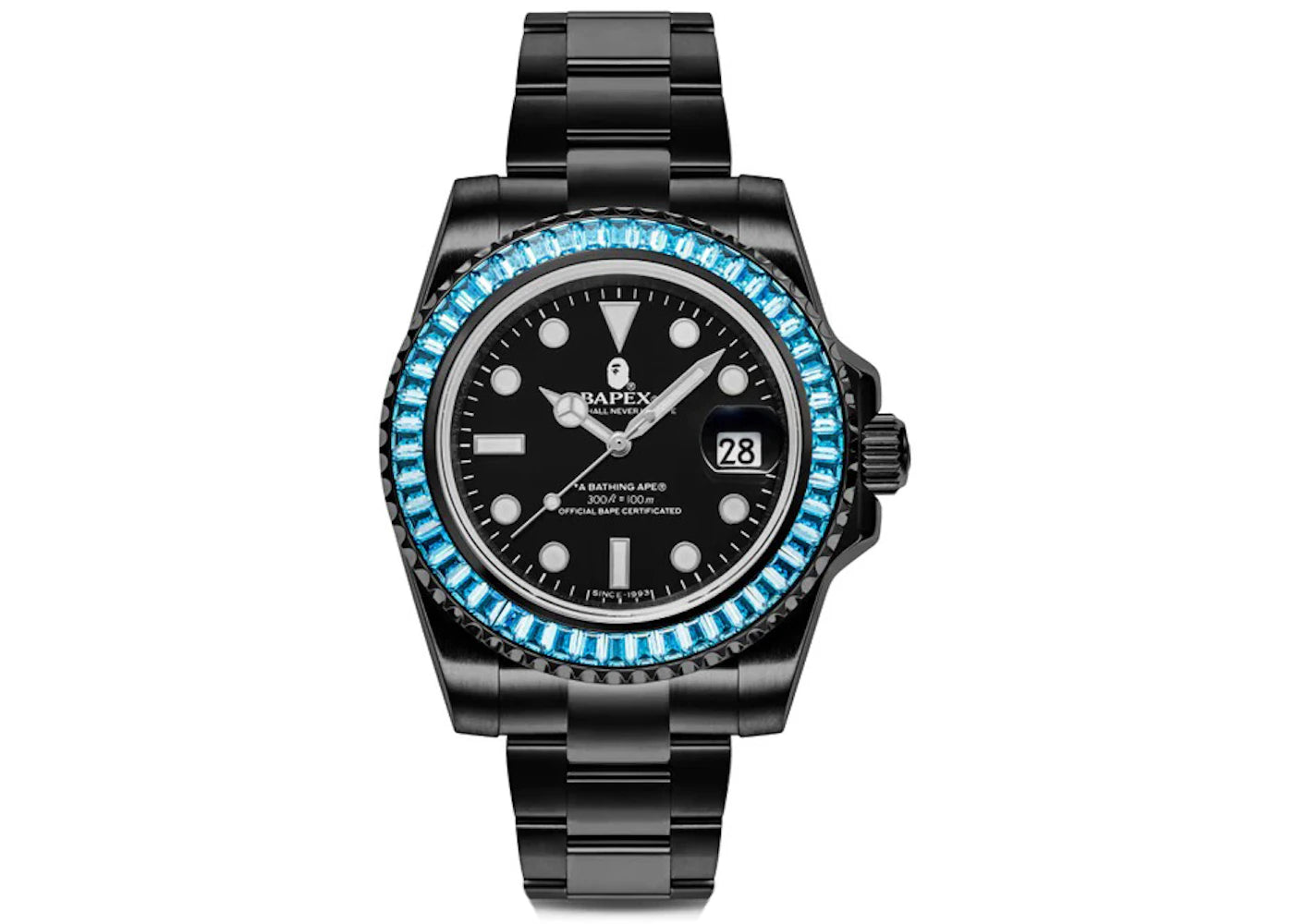 BAPE Type 1 BAPEX Crystal Stone Watch Green