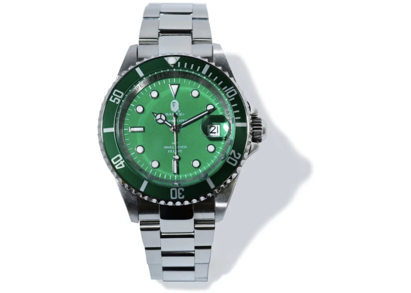 BAPE Type 1 Bapex Watch Silver/Green