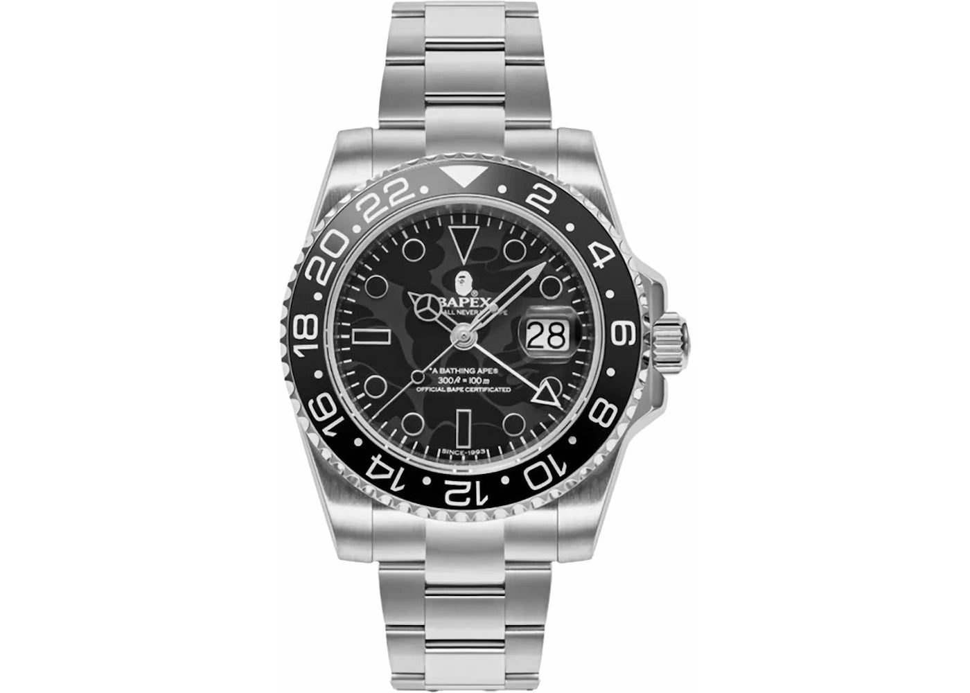 BAPE Type 2 BAPEX Color Camo Watch Black