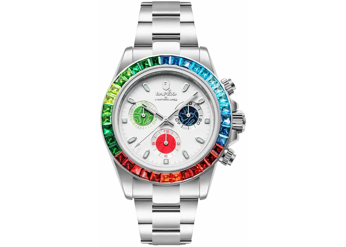 BAPE Type 4 BAPEX 30th Anniversary Watch Silver