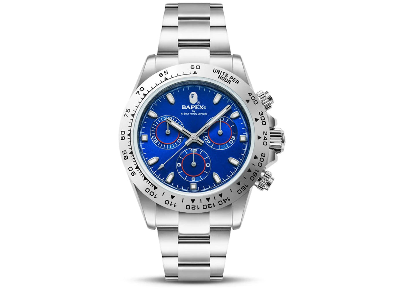 BAPE Type 4 Bapex #2 Watch Silver/Blue