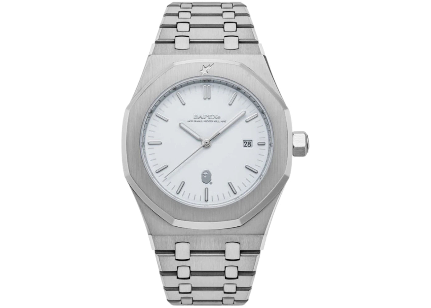 BAPE Type 9 BAPEX Watch (SS25) Silver