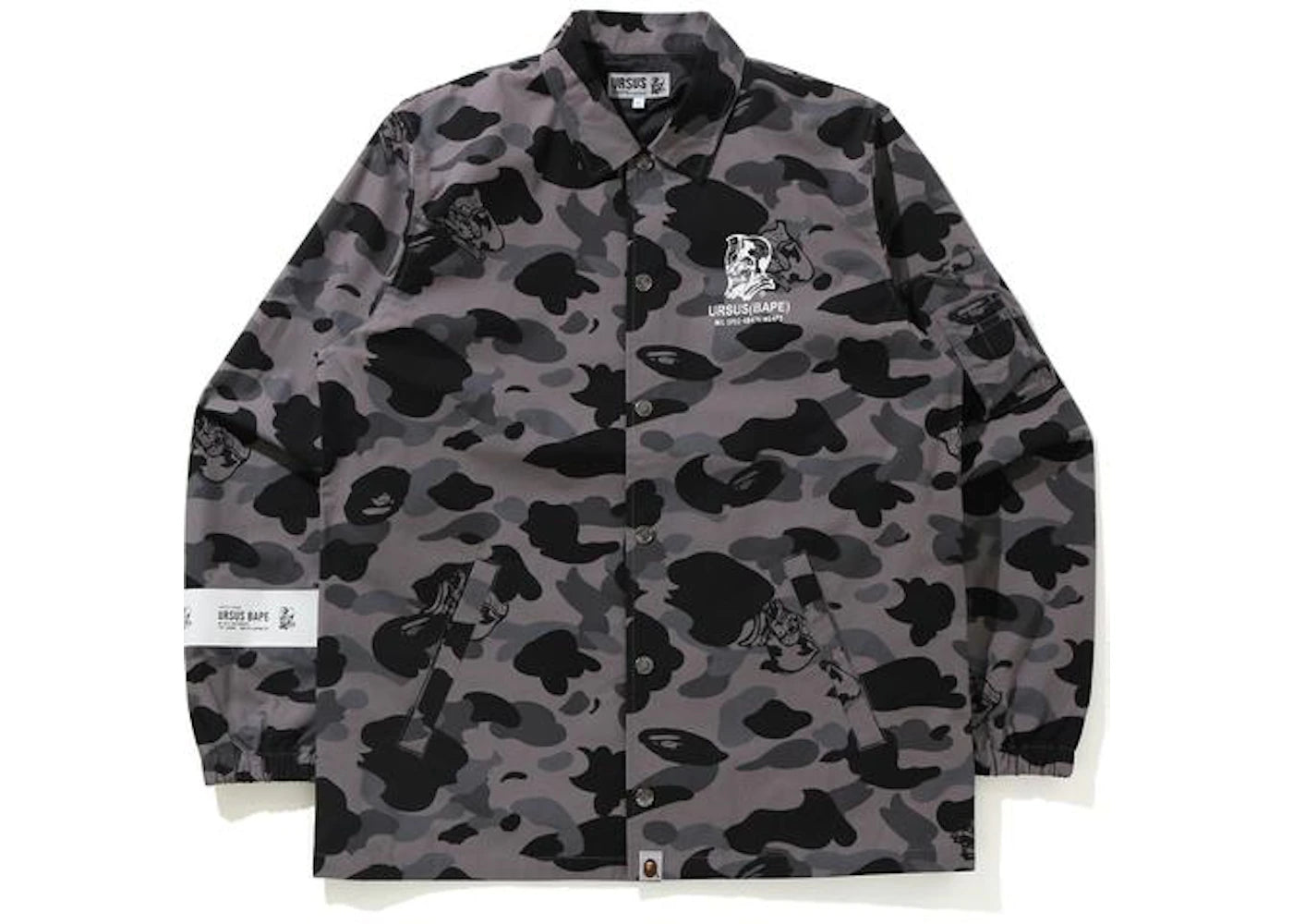 BAPE Ursus Camo Coach Jacket Black