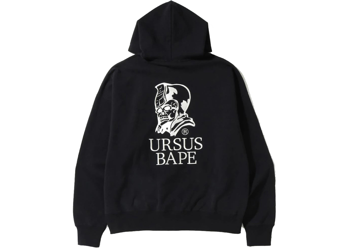 BAPE Ursus Loose Fit Zip Up Hoodie Black