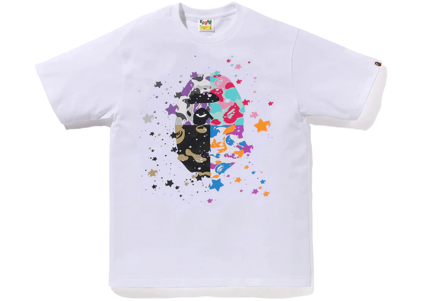BAPE Us Ape Head Sta Tee White