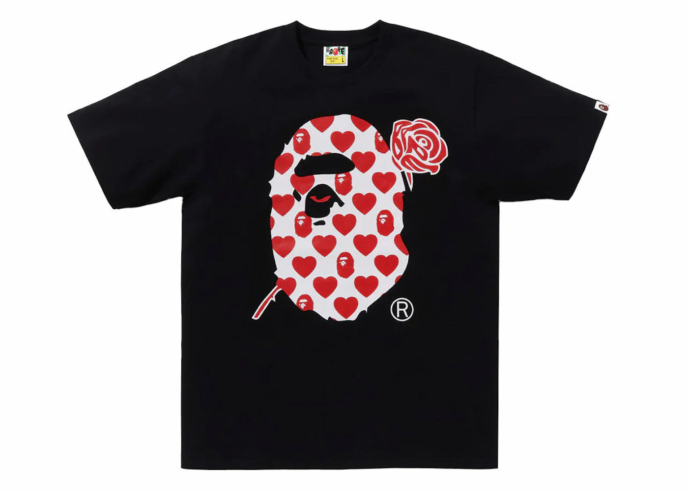 BAPE Valentine Ape Head Tee Black