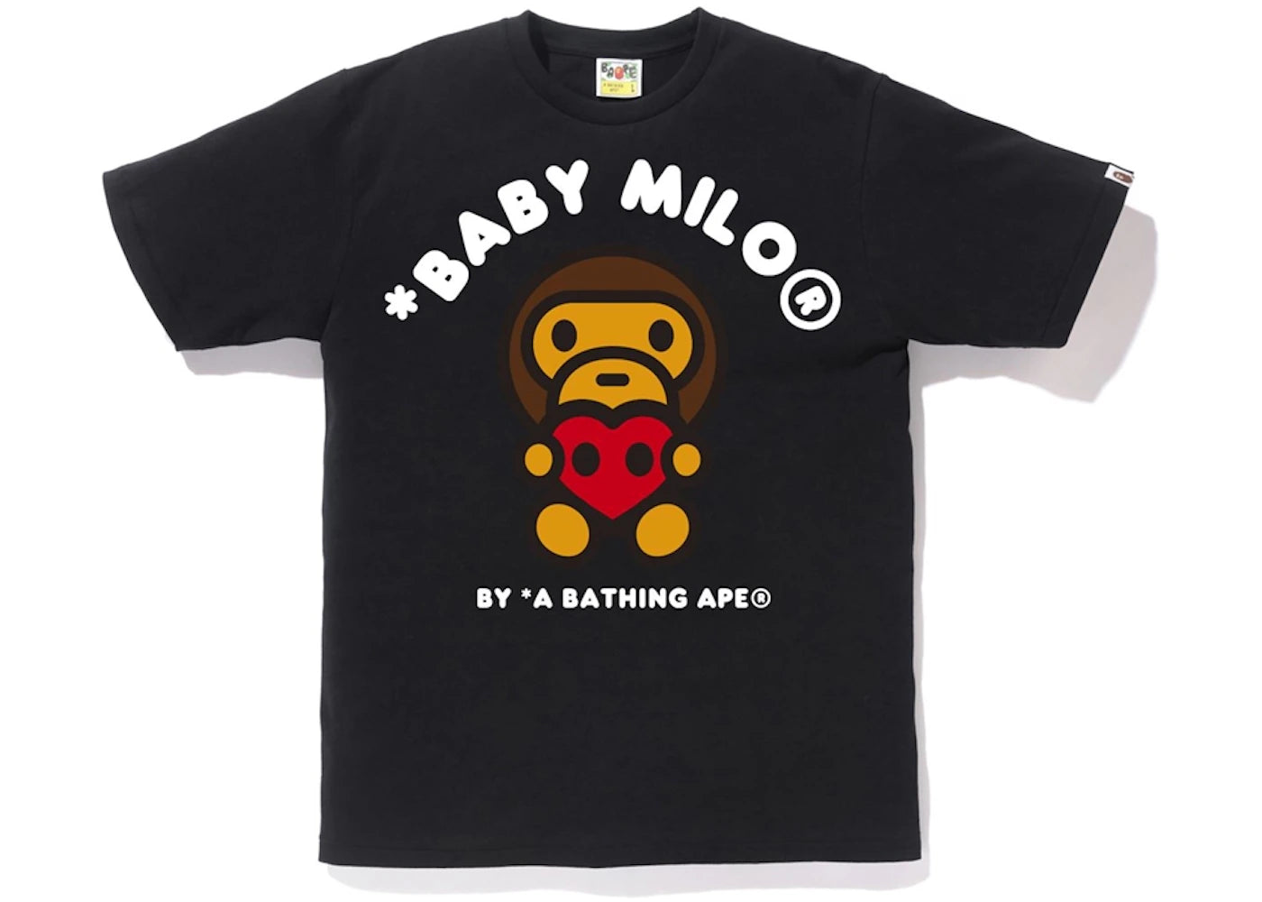 BAPE Valentine Heart Baby Milo Tee Black