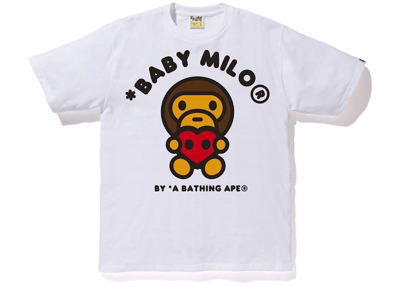 BAPE Valentine Heart Baby Milo Tee White