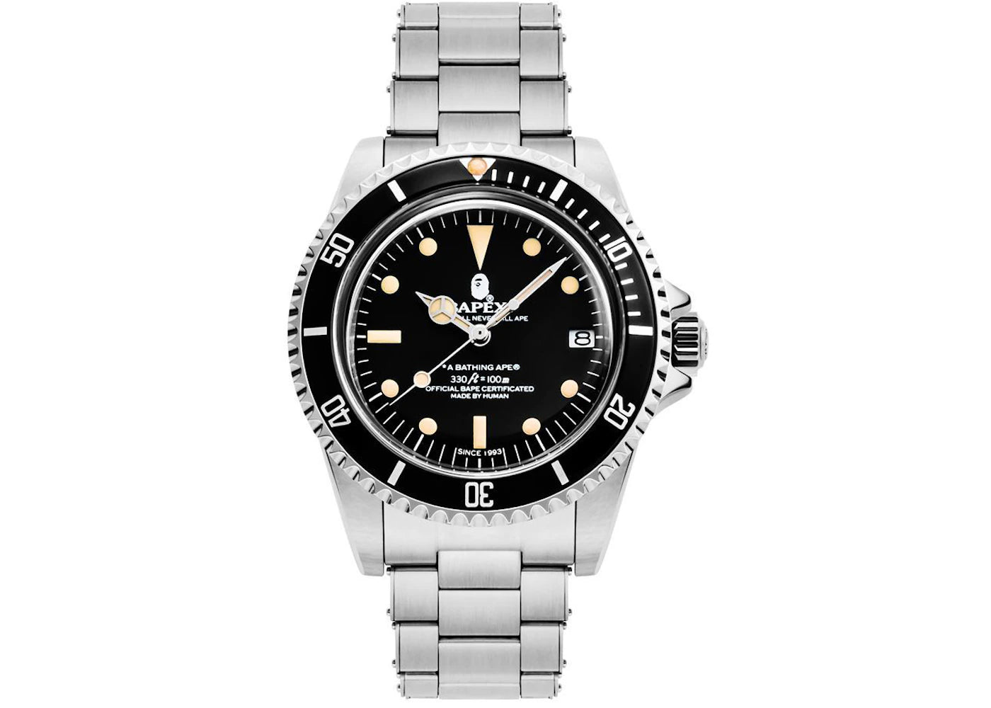 BAPE Vintage Type 1 BAPEX Watch Silver