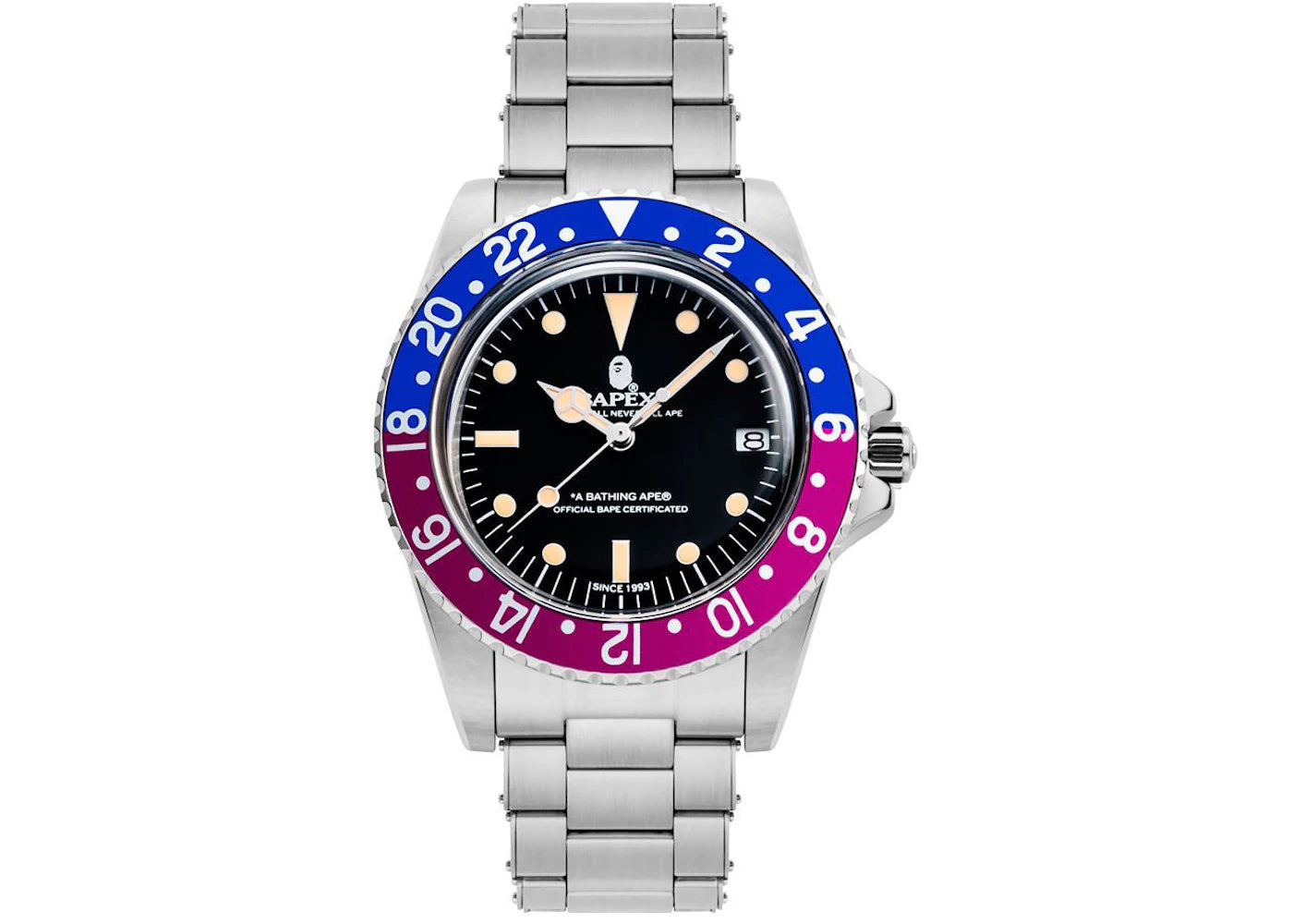 BAPE Vintage Type 2 BAPEX Watch Silver