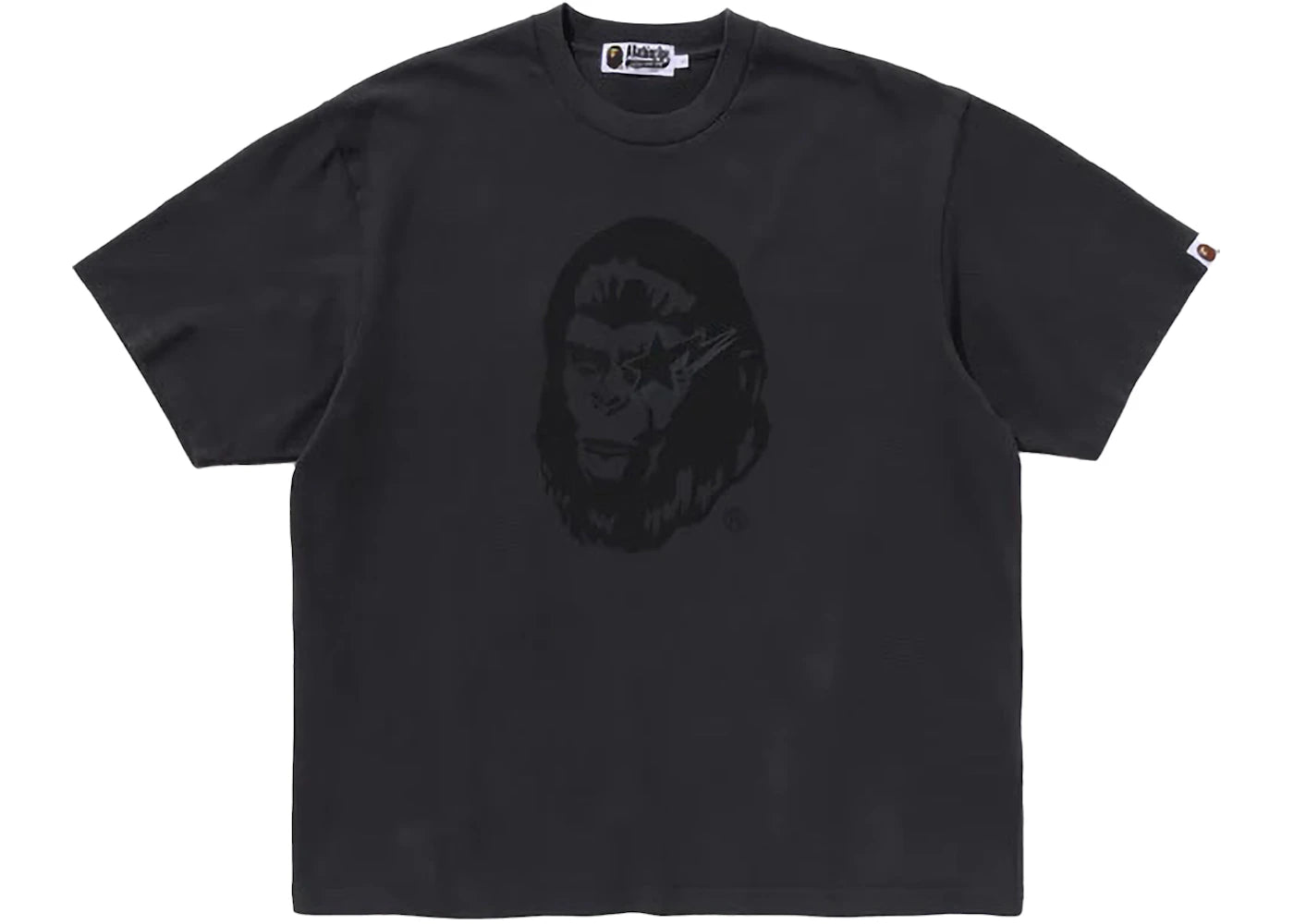 BAPE WGM Garment Dyed Relaxed Fit Tee Black