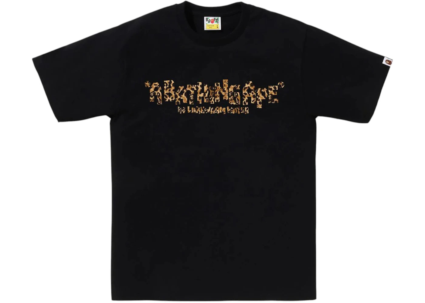 BAPE Wild Leopard Pattern Primitive Logo Tee (FW25) Black