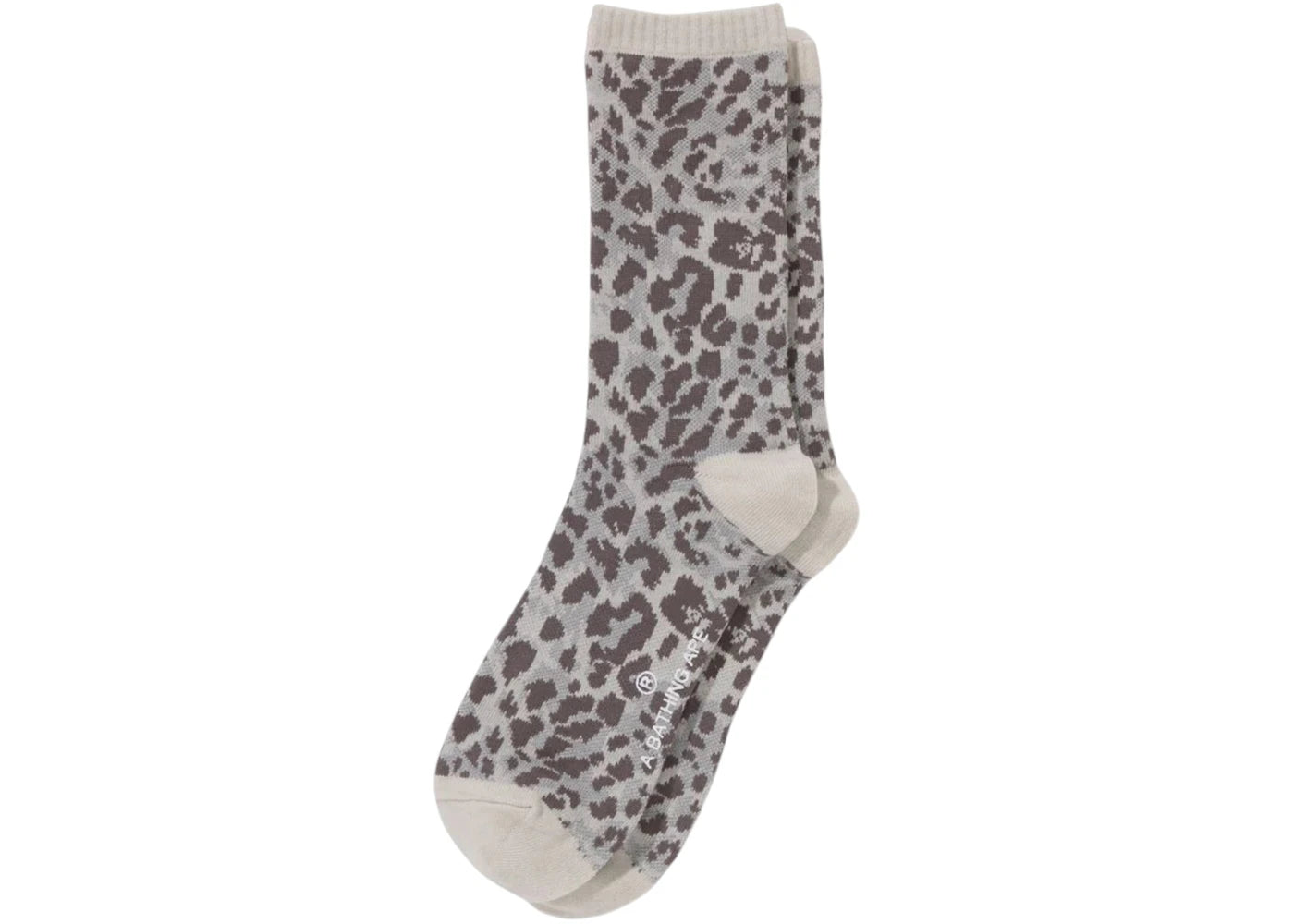 BAPE Wild Leopard Pattern Socks Gray
