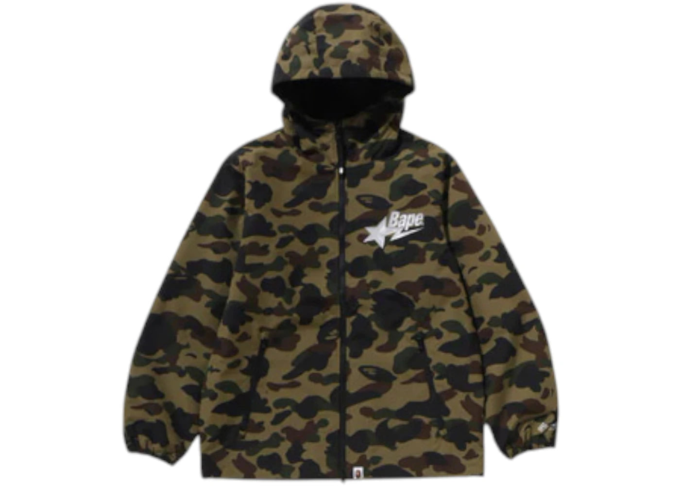 BAPE Windstopper Products Gore-Tex Labs 1st Camo Hoodie Jacket Green