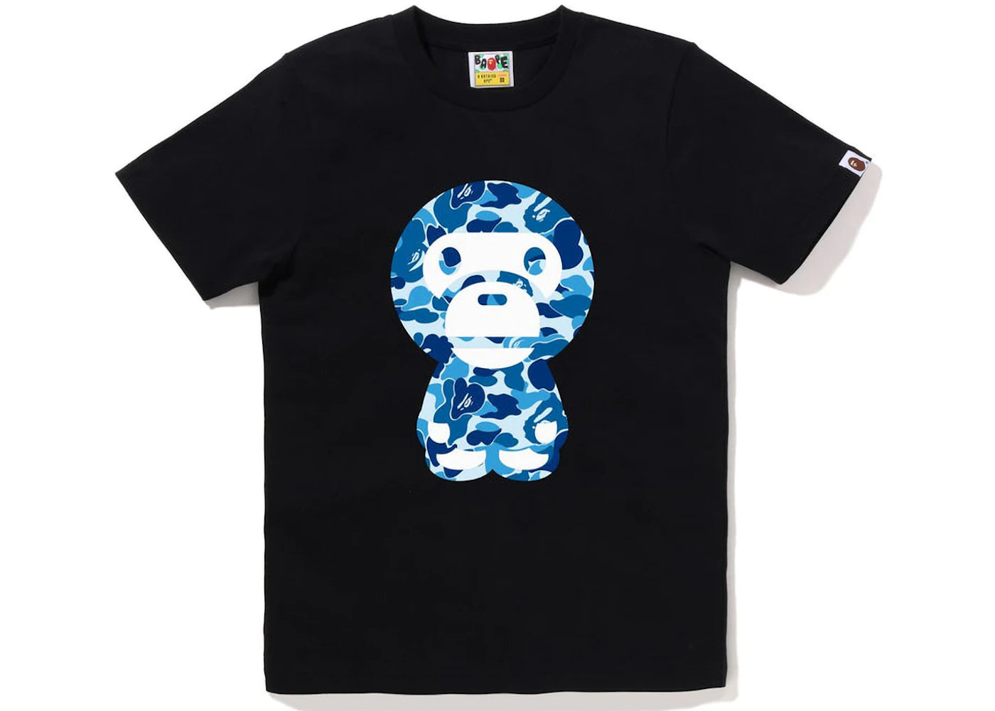 BAPE Women's ABC Camo Big Baby Milo Tee Black Blue