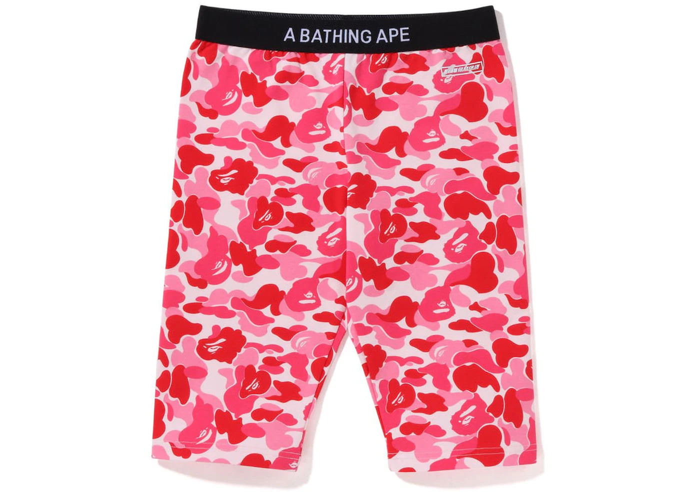 BAPE Womens ABC Camo Biker Shorts Pink