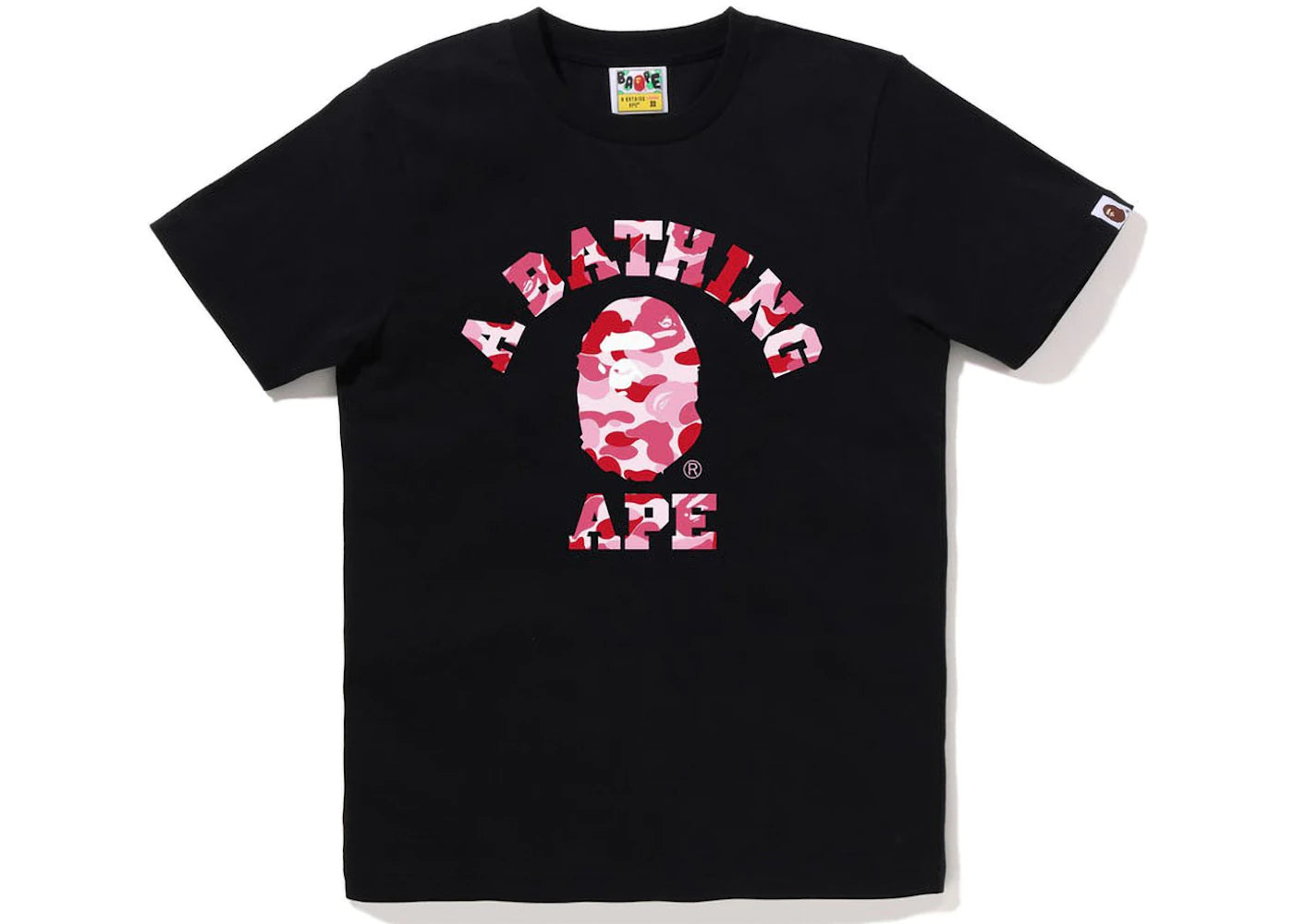 BAPE Women's ABC Camo College Tee Black Pink
