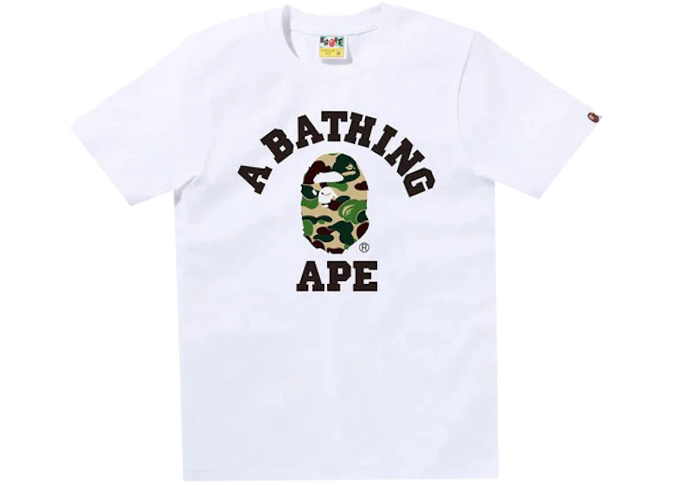 BAPE Women's ABC Camo College Tee White/Green