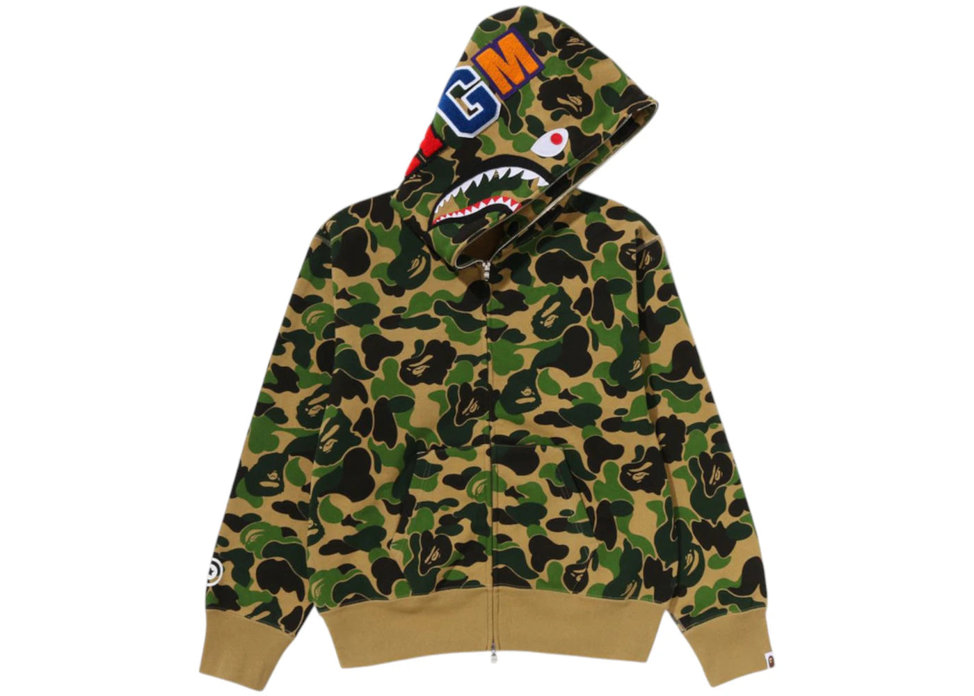 BAPE Women's ABC Camo Shark Full Zip Hoodie Green
