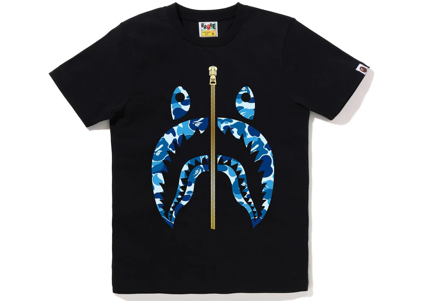 BAPE Women's ABC Camo Shark Tee Black Blue