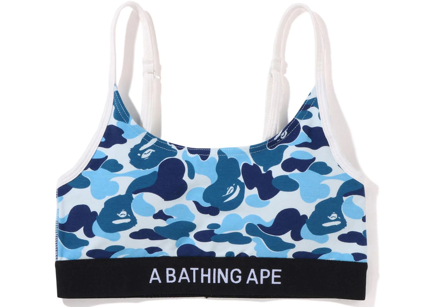 BAPE Womens ABC Camo Sport Bra Blue