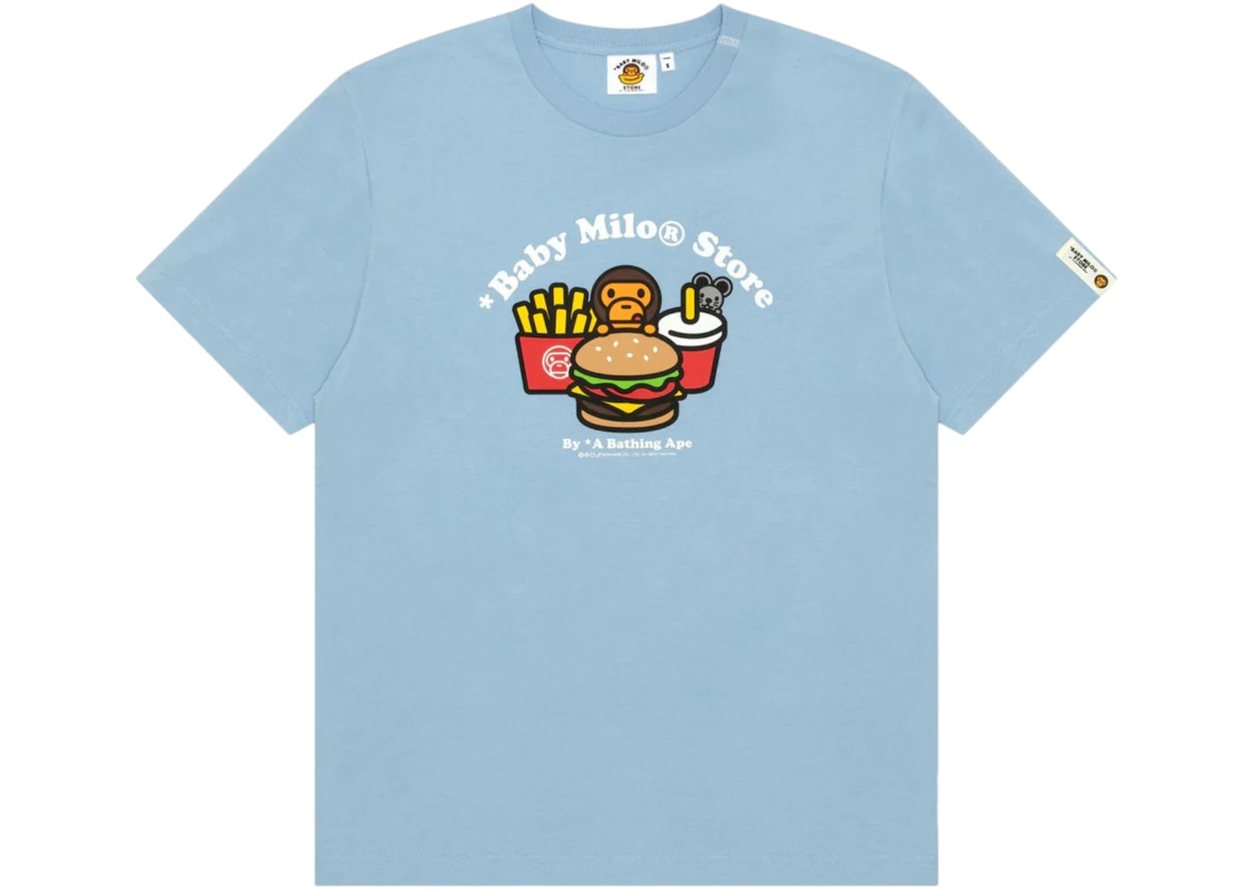 BAPE Women's Baby Milo Fast Food Tee Sky Blue