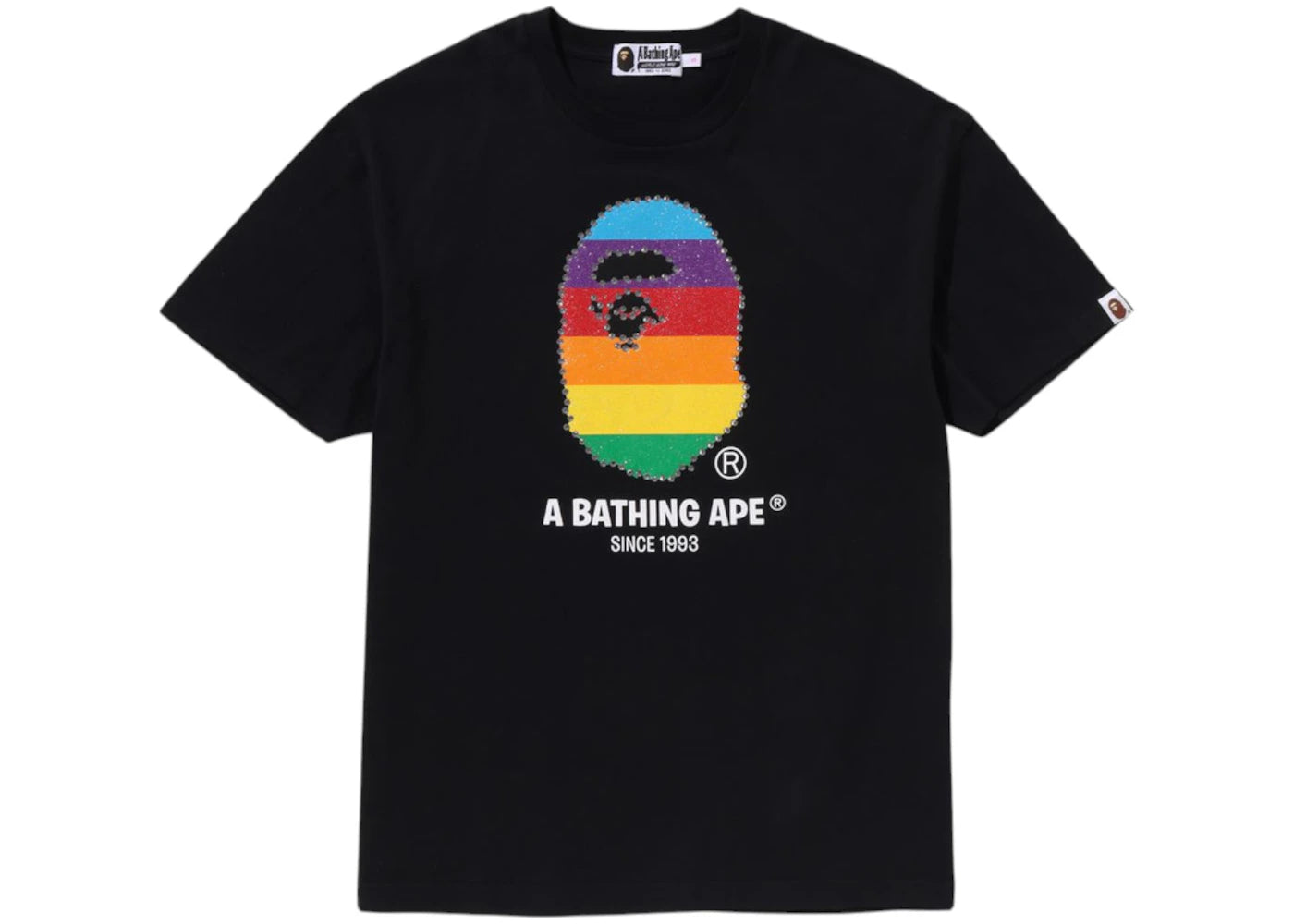BAPE Women's Crystal Ape Head Oversized Tee Black