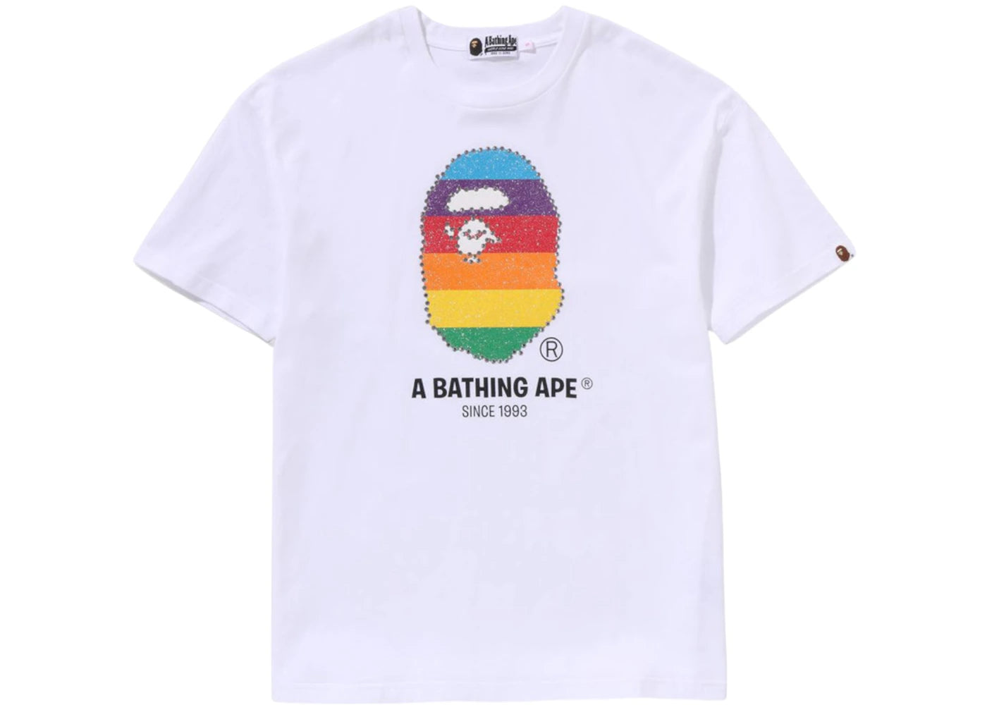 BAPE Women's Crystal Ape Head Oversized Tee White